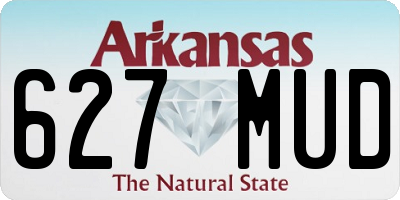 AR license plate 627MUD