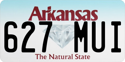 AR license plate 627MUI