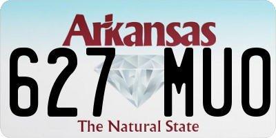 AR license plate 627MUO