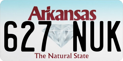 AR license plate 627NUK