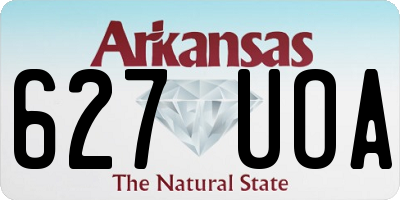 AR license plate 627UOA
