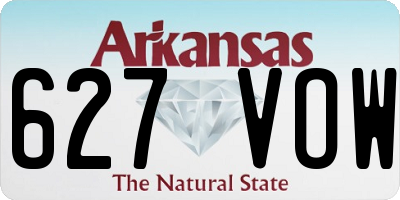 AR license plate 627VOW