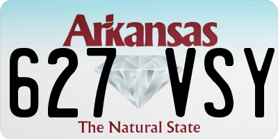 AR license plate 627VSY