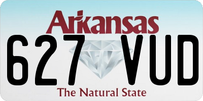 AR license plate 627VUD