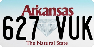 AR license plate 627VUK