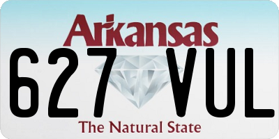 AR license plate 627VUL