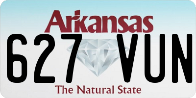 AR license plate 627VUN
