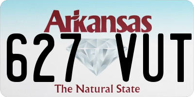 AR license plate 627VUT