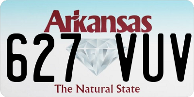 AR license plate 627VUV