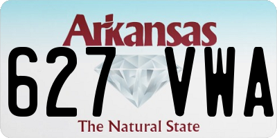 AR license plate 627VWA
