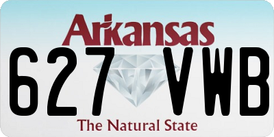 AR license plate 627VWB