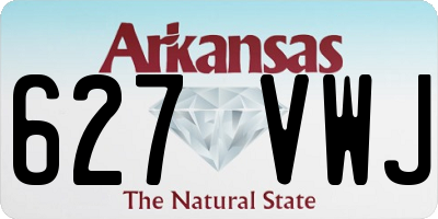 AR license plate 627VWJ