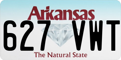 AR license plate 627VWT
