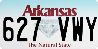 AR license plate 627VWY