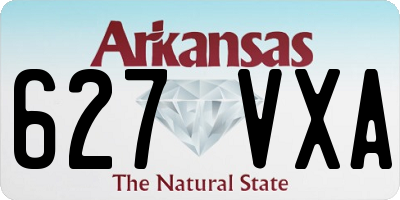 AR license plate 627VXA