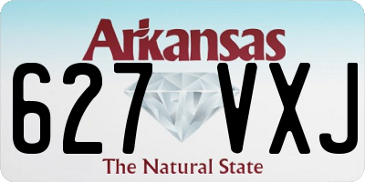 AR license plate 627VXJ