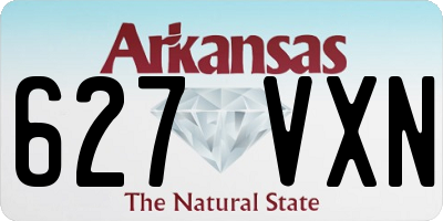 AR license plate 627VXN