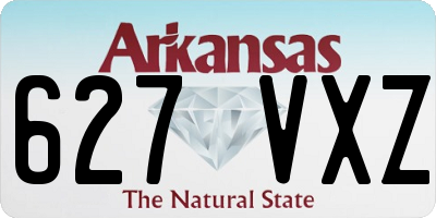 AR license plate 627VXZ
