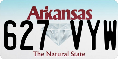 AR license plate 627VYW