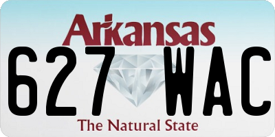 AR license plate 627WAC