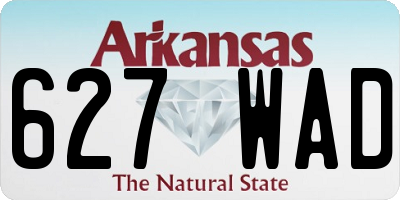 AR license plate 627WAD