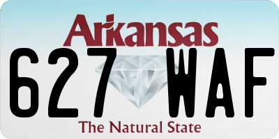 AR license plate 627WAF