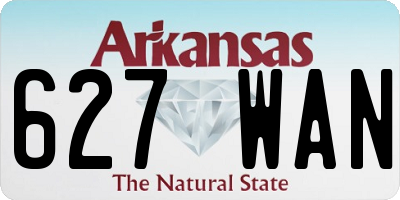 AR license plate 627WAN