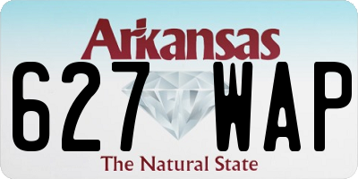 AR license plate 627WAP