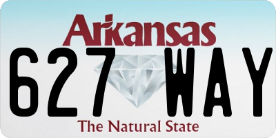 AR license plate 627WAY