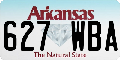 AR license plate 627WBA