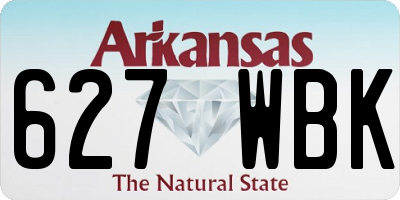 AR license plate 627WBK