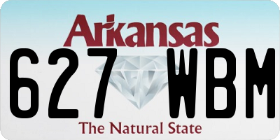 AR license plate 627WBM