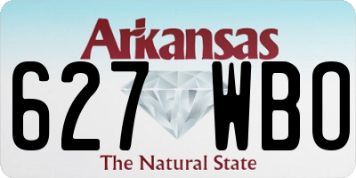 AR license plate 627WBO