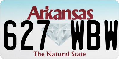 AR license plate 627WBW