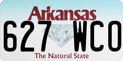 AR license plate 627WCO