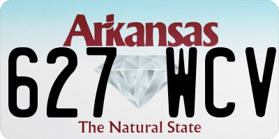 AR license plate 627WCV