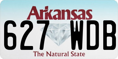 AR license plate 627WDB