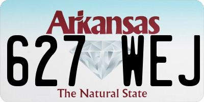 AR license plate 627WEJ
