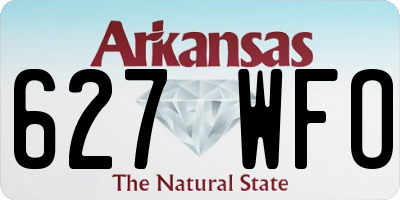 AR license plate 627WFO