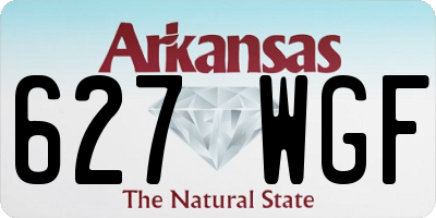 AR license plate 627WGF