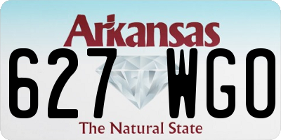 AR license plate 627WGO