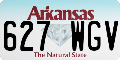 AR license plate 627WGV