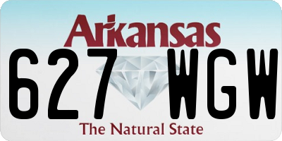 AR license plate 627WGW