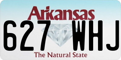 AR license plate 627WHJ