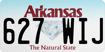 AR license plate 627WIJ