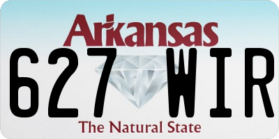 AR license plate 627WIR