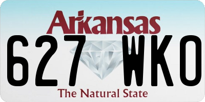 AR license plate 627WKO