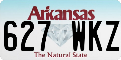 AR license plate 627WKZ