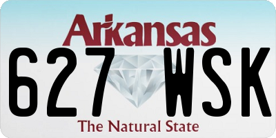 AR license plate 627WSK