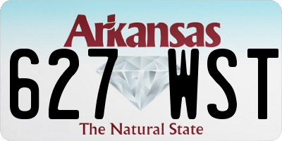 AR license plate 627WST